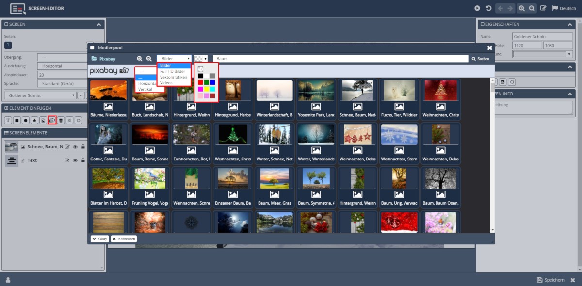 Pixabay Integration Screen Editor POS Software