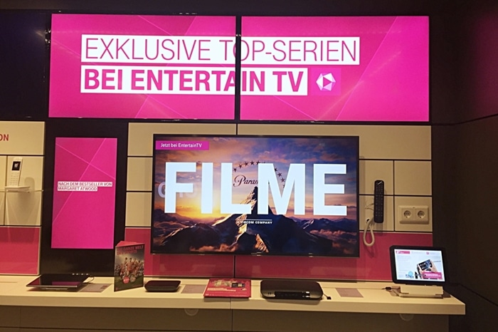 Filme Entertain Digital Signage im Deutsche Telekom AG Flagship Store